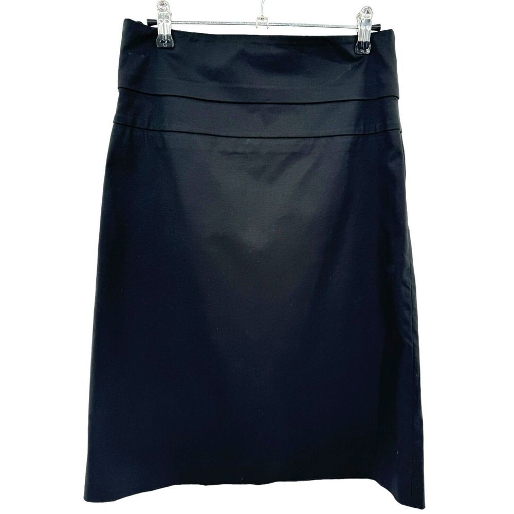 CLUB MONACO Black Knee Length Pencil Skirt Size 6 Capsule Wardrobe Classic Work